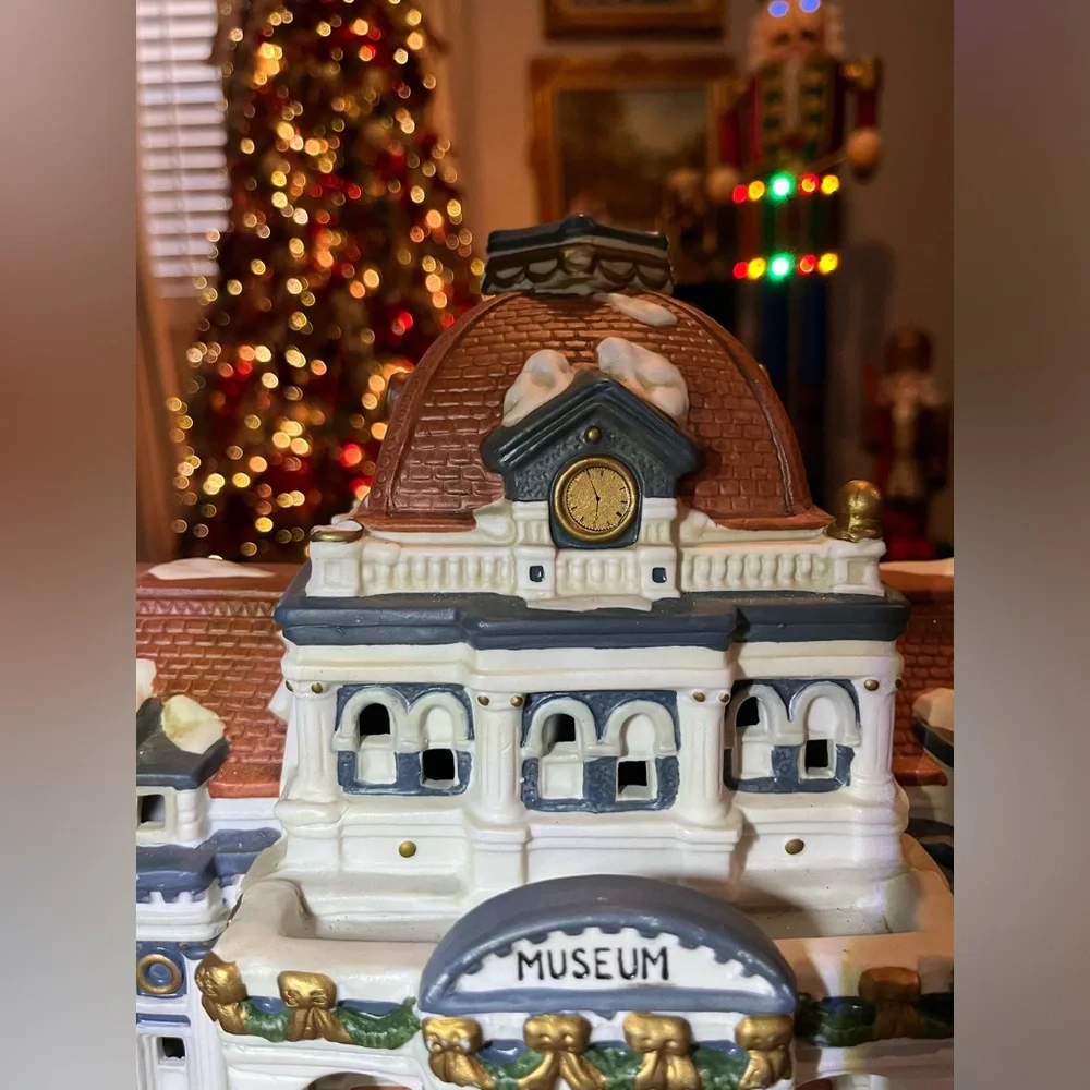 Mervyns Lighted Village Square Tenth Anniversary Museum 1996 Limited Edition